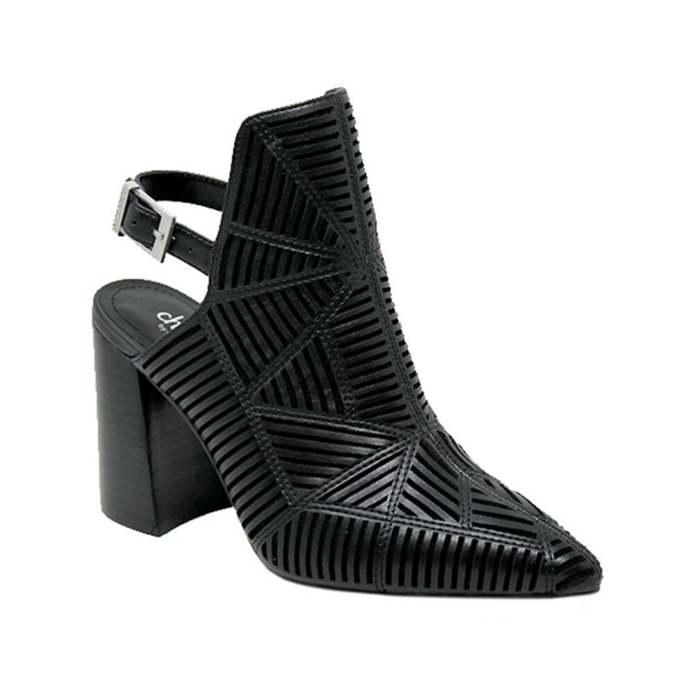 CHARLES BY CHARLES DAVID Womens Black Laser Cut Spiderweb Venom Shootie 5.5 M